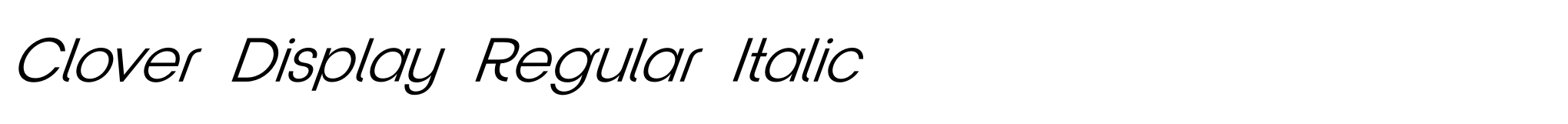 Clover Display Regular Italic image